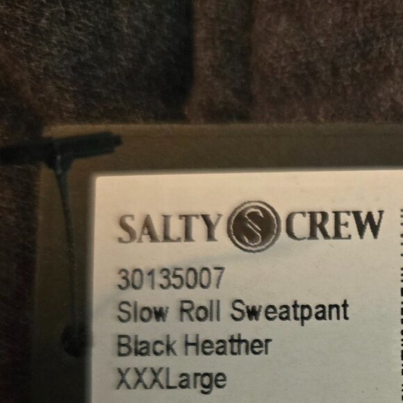 Salty Crew Slow Roll Sweatpants 3XL Black Heather 30135007 - Picture 5 of 6
